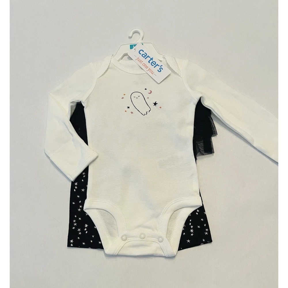 New Carters Baby Girl Halloween Clothes 9 Months Pants Tutu Bodysuit Set Ghost